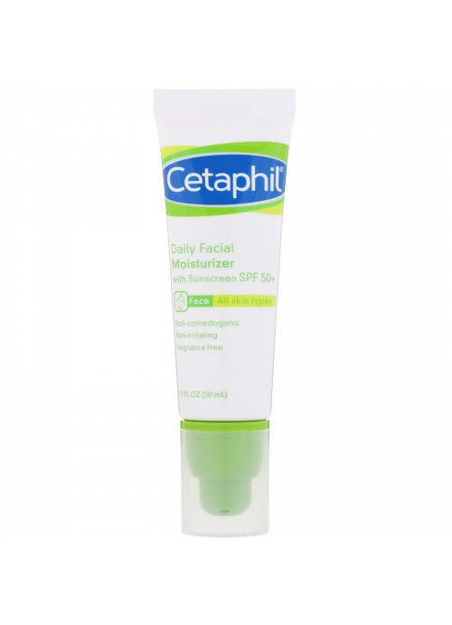 Cetaphil, Daily Facial Moisturizer, SPF 50+, 1.7 fl oz (50 ml)