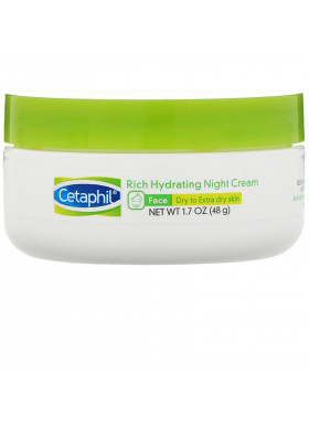 Cetaphil, Rich Hydrating Night Cream with Hyaluronic Acid, 1.7 oz (48 g)