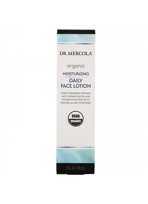 Dr. Mercola, Organic Moisturizing Daily Face Lotion, 2 fl oz (59 ml)