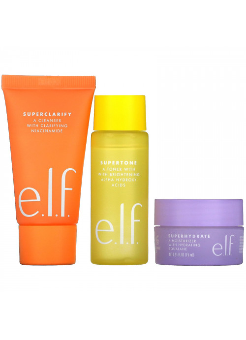 E.L.F., Supers Skincare Mini Trio, 3 Piece Set