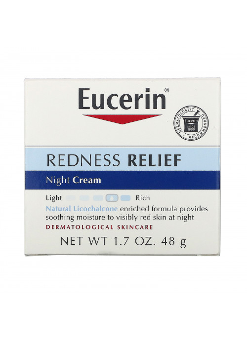 Eucerin, Redness Relief, Dermatological Skincare, Night Creme, 1.7 oz (48 g)