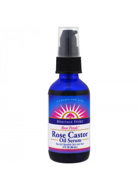 Heritage Store, Rose Castor Oil Serum, 2 fl oz (60 ml)