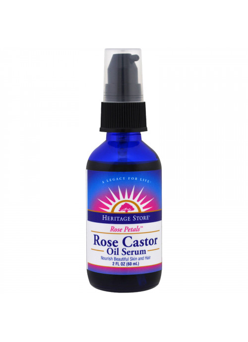 Heritage Store, Rose Castor Oil Serum, 2 fl oz (60 ml)