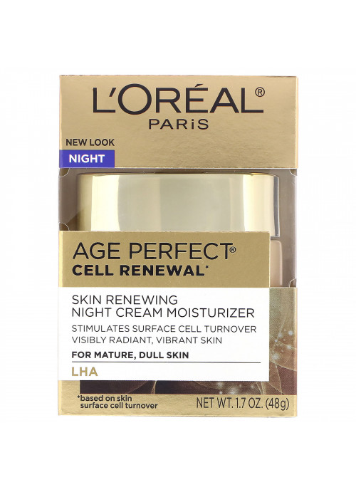 L'Oreal, Age Perfect Cell Renewal, Skin Renewing Night Cream Moisturizer, 1.7 oz (48 g)