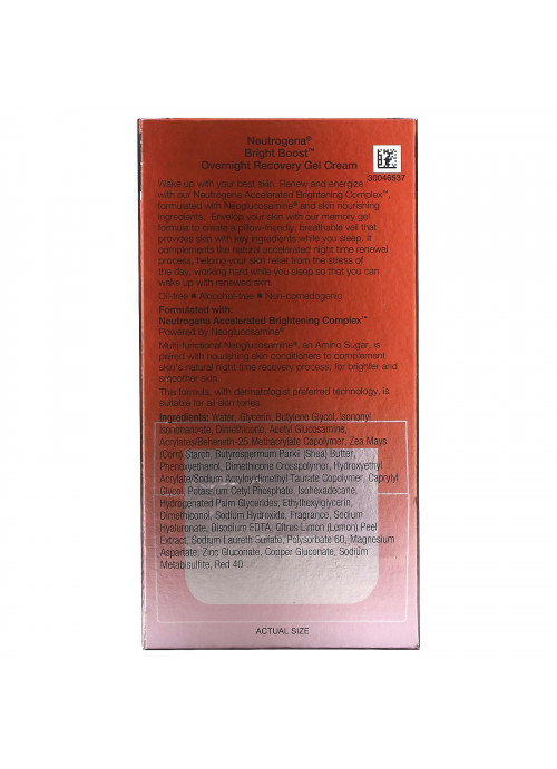 Neutrogena, Bright Boost, Overnight Recovery Gel Cream, 1.7 fl oz (50 ml)