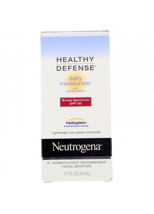 Neutrogena, Healthy Defense, Daily Moisturizer with Sunscreen, Broad Spectrum SPF 50, 1.7 fl oz (50 ml)