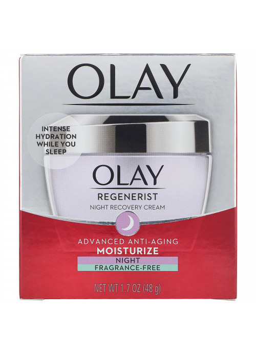 Olay, Regenerist, Night Recovery Cream, Fragrance-Free, 1.7 oz (48 g)