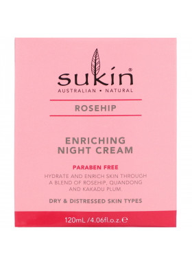 Sukin, Enriching Night Cream, Rosehip, 4.06 fl oz (120 ml)