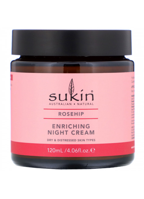 Sukin, Enriching Night Cream, Rosehip, 4.06 fl oz (120 ml)