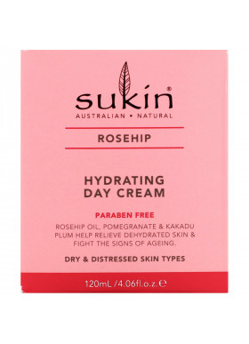 Sukin, Hydrating Day Cream, Rosehip, 4.06 fl oz (120 ml)