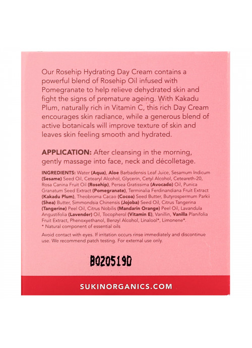 Sukin, Hydrating Day Cream, Rosehip, 4.06 fl oz (120 ml)