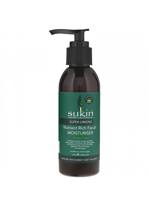 Sukin, Super Greens, Nutrient Rich Facial Moisturiser, 4.23 fl oz (125 ml)