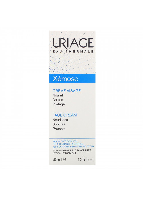 Uriage, Xemose, Face Cream, Fragrance-Free, 1.35 fl oz (40 ml)