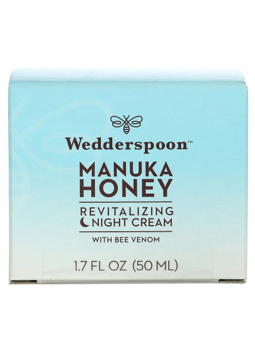 Wedderspoon, Manuka Honey Revitalizing Night Cream with Bee Venom, 1.7 fl oz (50 ml)