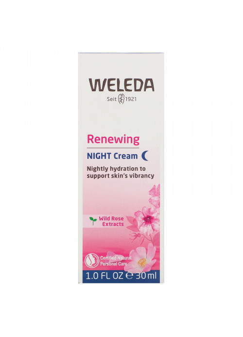 Weleda, Renewing Night Cream, Wild Rose Extracts, 1.0 fl oz (30 ml)