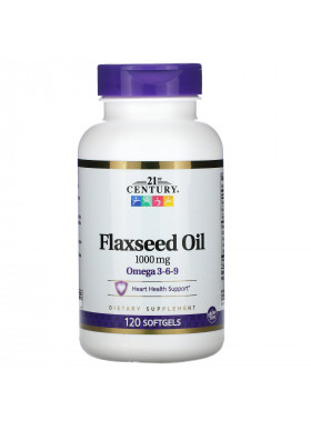 21st Century, Flaxseed Oil, 1000 mg, 120 Softgels