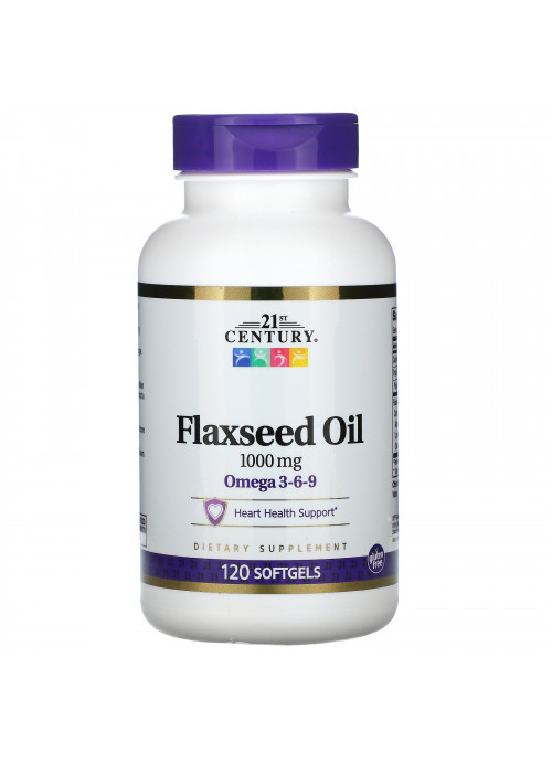 21st Century, Flaxseed Oil, 1000 mg, 120 Softgels