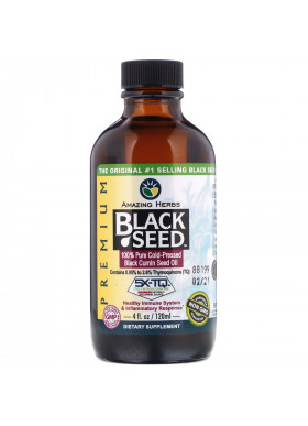 Amazing Herbs, Black Seed, 100% Pure Cold-Pressed Black Cumin Seed Oil, 4 fl oz (120 ml)