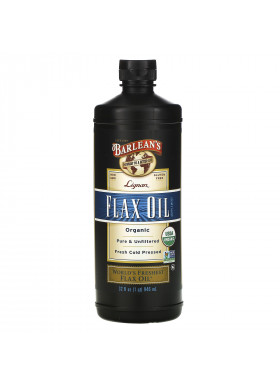 Barlean's, Organic Lignan Flax Oil, 32 fl oz (946 ml)