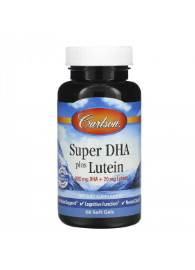 Carlson Labs, Super DHA Plus Lutein, 60 Softgels