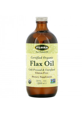 Flora, Certified Organic Flax Oil, 17 fl oz (500 ml)