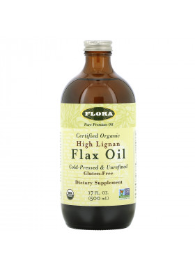 Flora, Certified Organic High Lignan Flax Oil, 17 fl oz (500 ml)