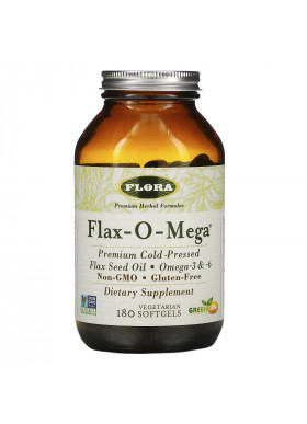 Flora, Flax-O-Mega, 180 Vegetarian Softgels