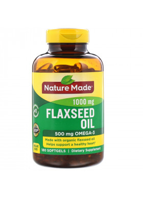 Nature Made, Flaxseed Oil, 1000 mg, 180 Softgels