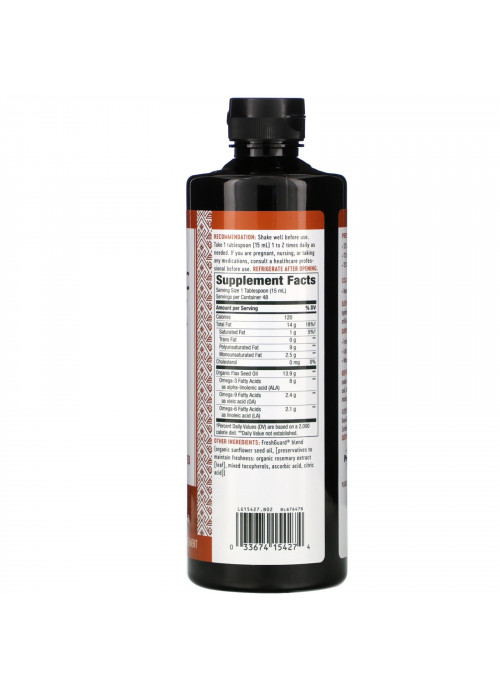 Nature's Way, Organic Flax Oil, 24 fl oz (720 ml)
