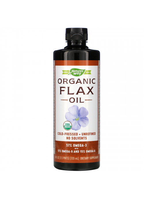 Nature's Way, Organic Flax Oil, 24 fl oz (720 ml)