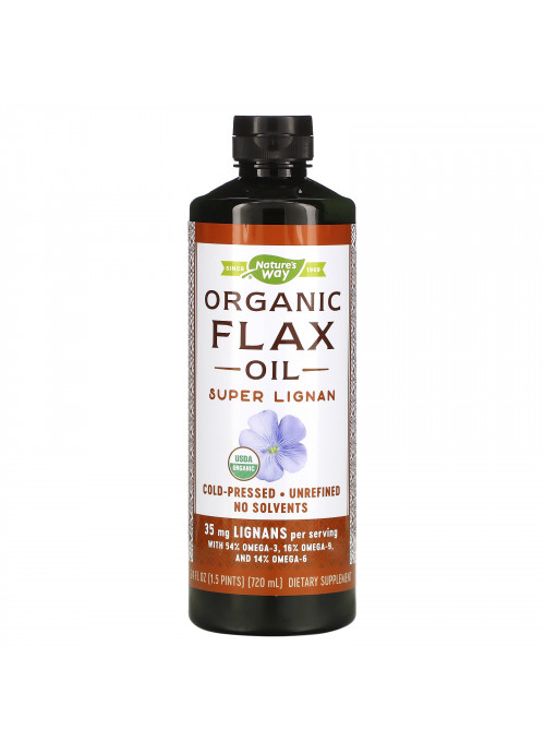Nature's Way, Organic Flax Oil, Super Lignan, 24 fl oz (720 ml)