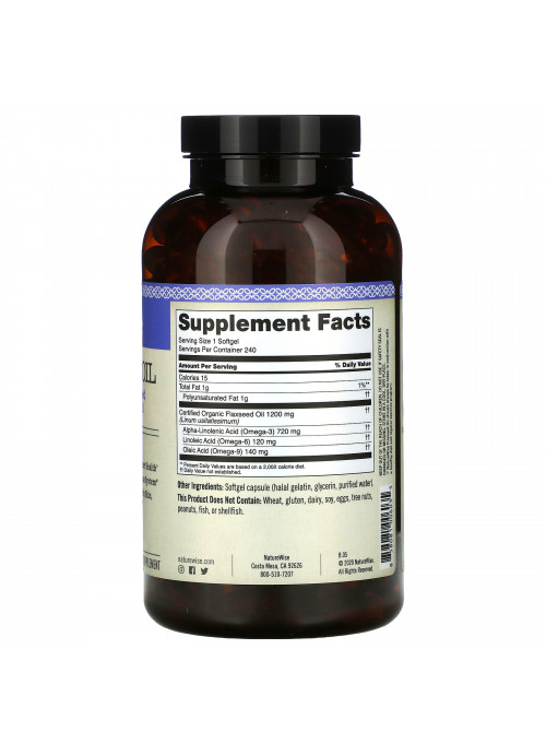 NatureWise, Flaxseed Oil, 240 Softgels