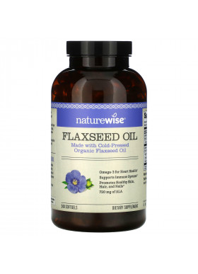 NatureWise, Flaxseed Oil, 240 Softgels
