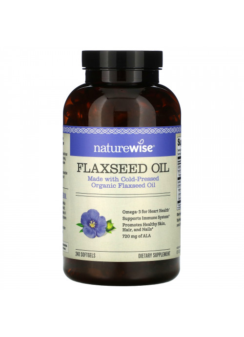 NatureWise, Flaxseed Oil, 240 Softgels