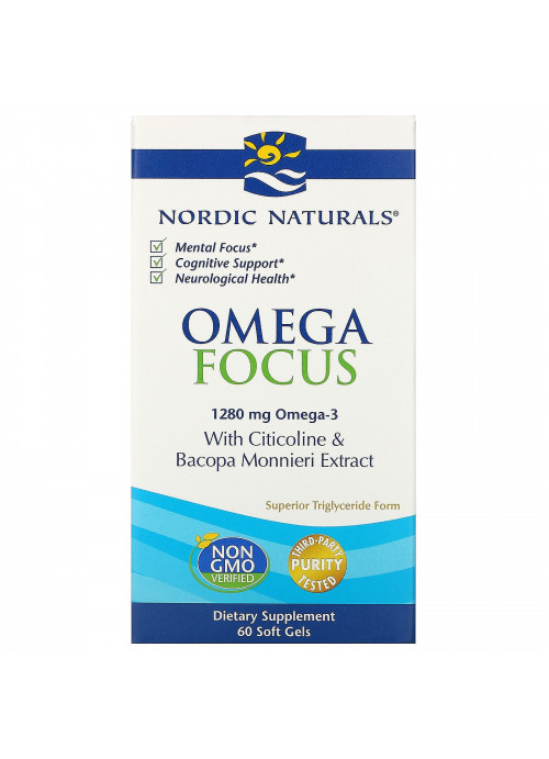 Nordic Naturals, Omega Focus, 1,280 mg, 60 Soft Gels