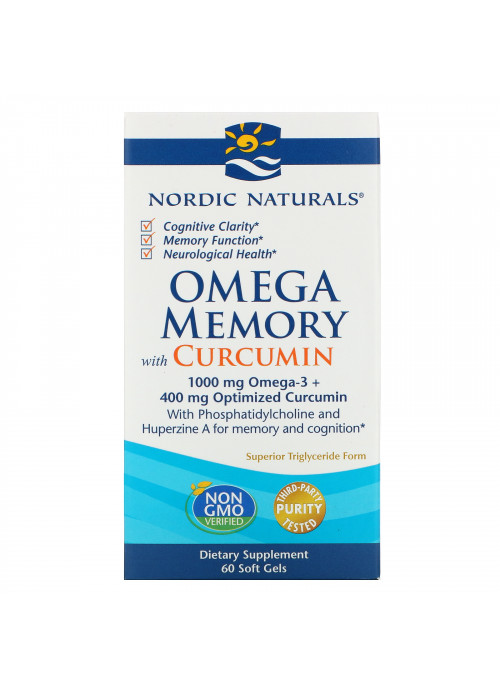 Nordic Naturals, Omega Memory with Curcumin, 1,000 mg, 60 Soft Gels