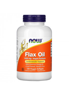 Now Foods, Flax Oil, 1,000 mg, 120 Veggie Softgels