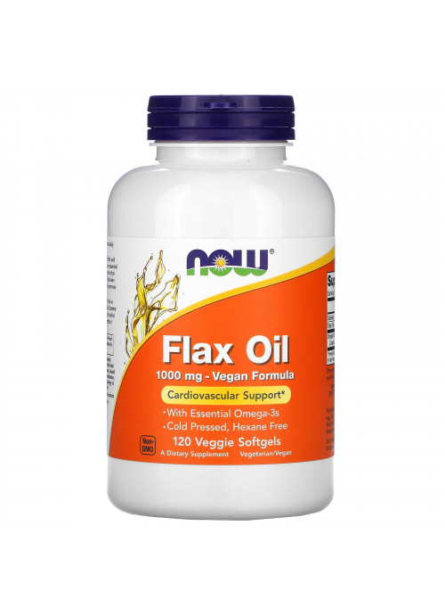 Now Foods, Flax Oil, 1,000 mg, 120 Veggie Softgels