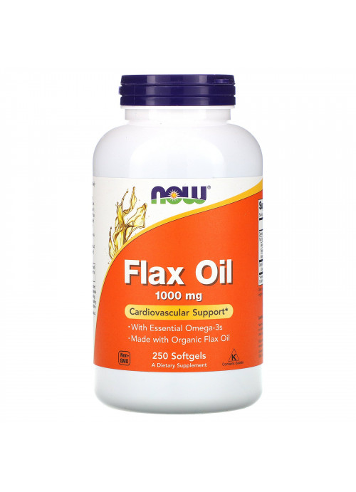 Now Foods, Flax Oil with Essential Omega-3's, 1,000 mg, 250 Softgels