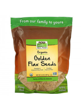 Now Foods, Real Food, Organic Golden Flax Seeds, 32 oz (907 g)