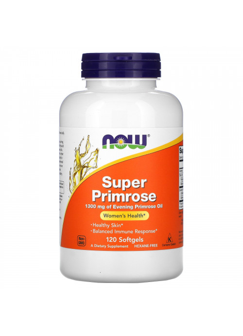 Now Foods, Super Primrose, Evening Primrose Oil, 1300 mg, 120 Softgels