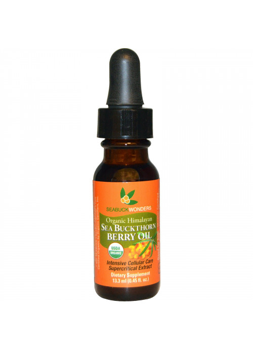 SeaBuckWonders, Organic Himalayan Sea Buckthorn Berry Oil, 0.45 fl oz (13.3 ml)