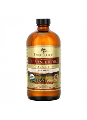 Solgar, Earth Source, Organic Flaxseed Oil, 16 fl oz (473 ml)