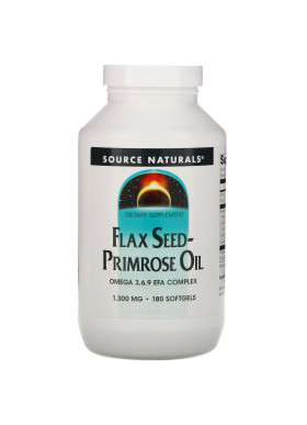 Source Naturals, Flax Seed-Primrose Oil, 1,300 mg, 180 Softgels
