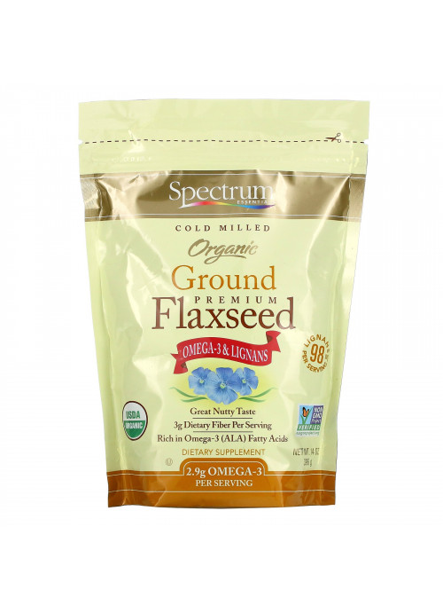 Spectrum Essentials, Organic Ground Premium Flaxseed, 14 oz (396 g)
