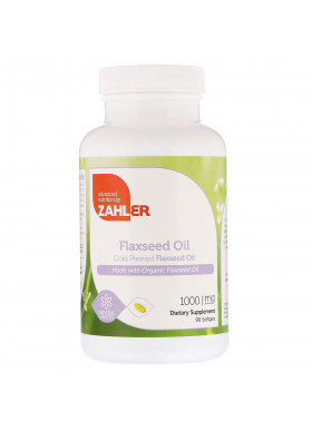 Zahler, Organic Flax Seed Oil, 1,000 mg, 90 Softgels