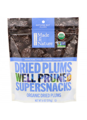 Made in Nature, Organic Dried Plums, Well Pruned Supersnacks, 6 oz (170 g)