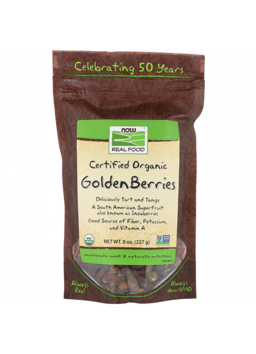Now Foods, Real Food, Certified Organic Golden Berries, 8 oz (227 g)