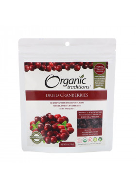 Organic Traditions, Dried Cranberries, 4 oz (113 g)