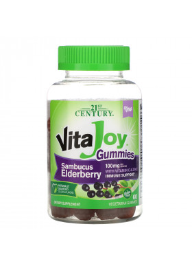 21st Century, VitaJoy Gummies, Sambucus Elderberry, 60 Vegetarian Gummies